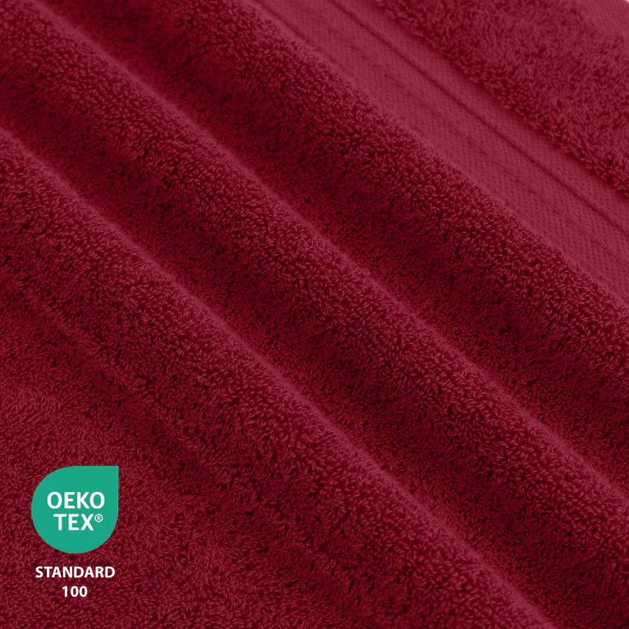COTTON BATH TOWEL BURGUNDY - Image 3