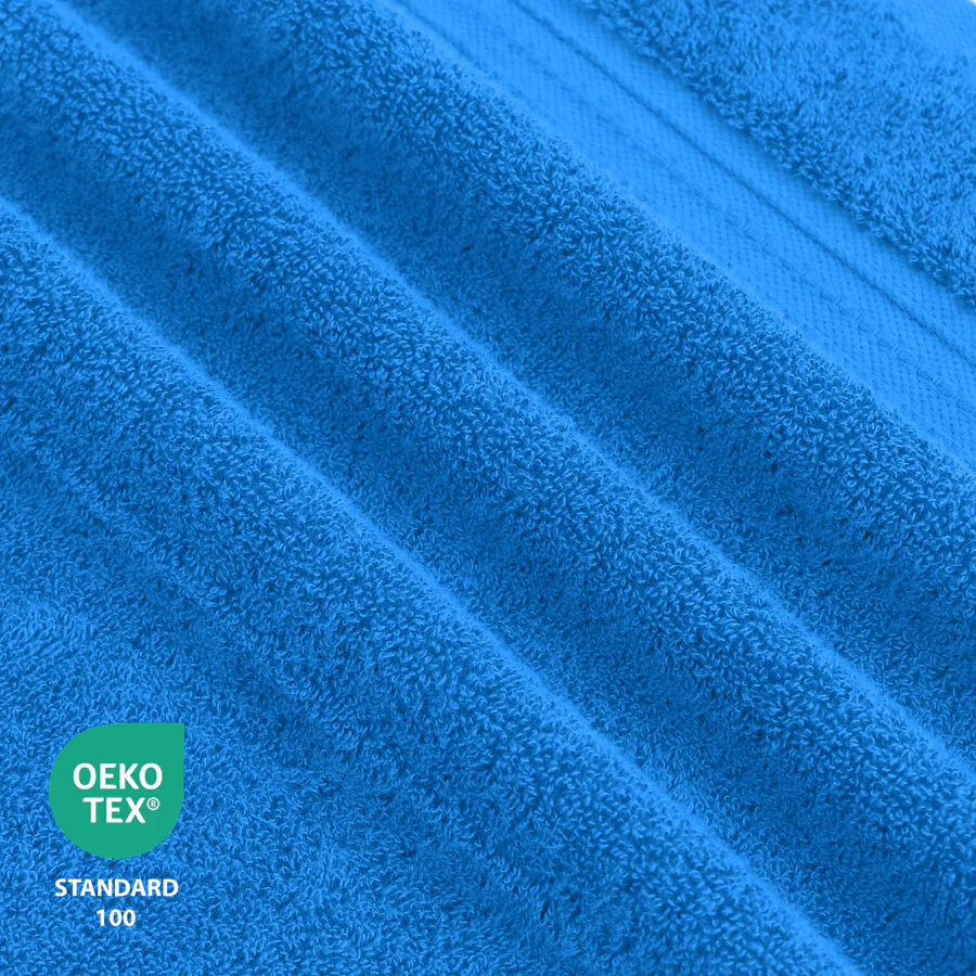 COTTON BATH TOWEL DEEP CYAN - Image 3