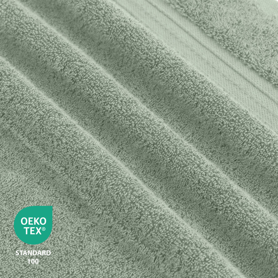 COTTON BATH TOWEL GRAINTE GREEN - Image 3