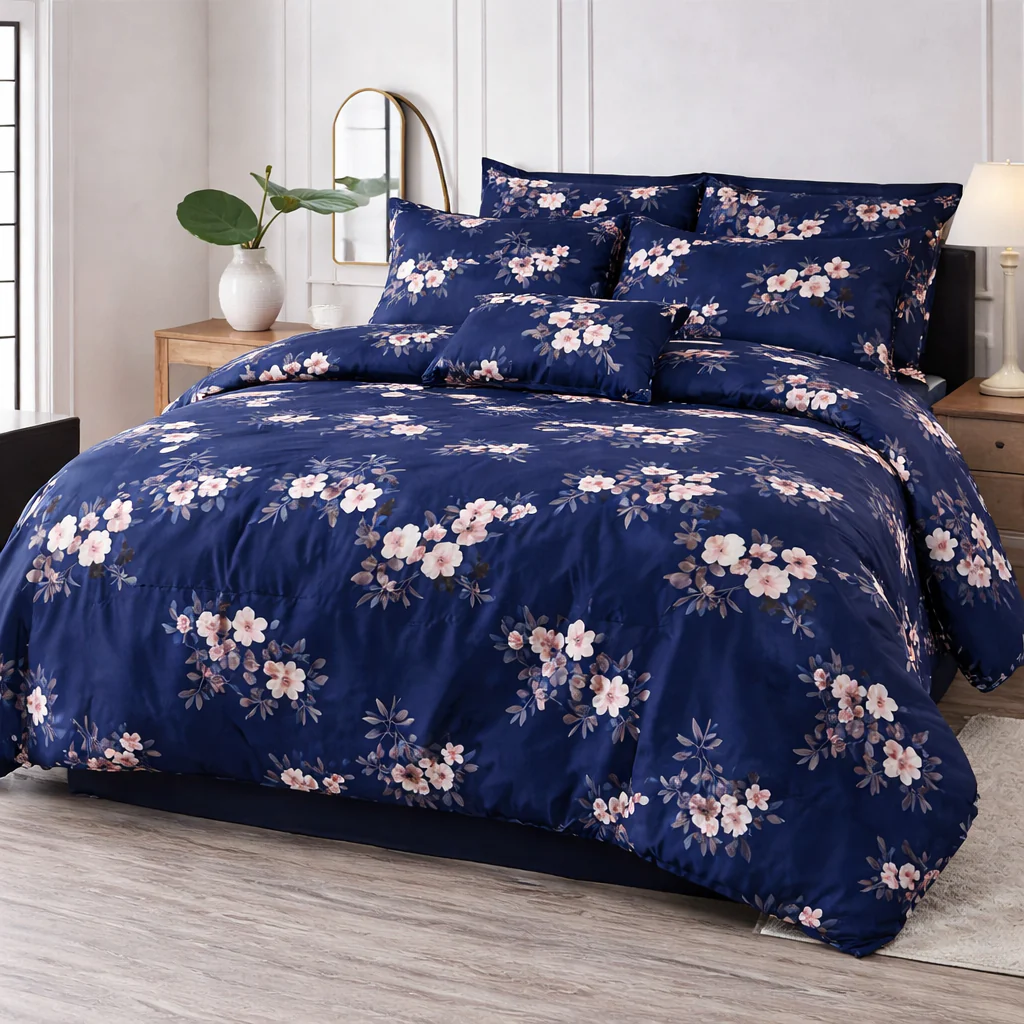 BLACK PEPPER PURE COTTON COMFORTER SET-7PCS