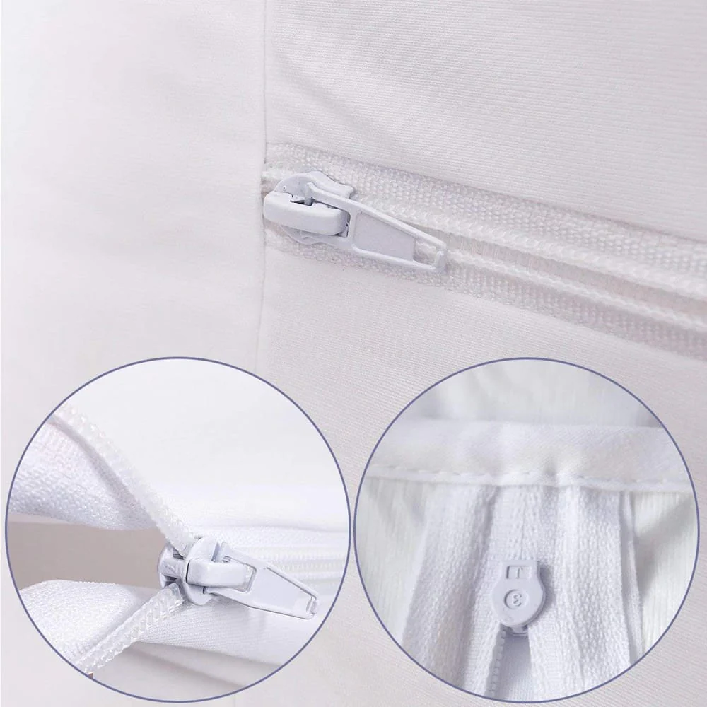Double Sided Zipper Waterproof Mattress Cover - Brown - Image 2