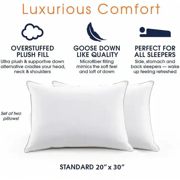 LUXURY SLEEPING PILLOW PEACEFUL NIGHT SET OF 2 - Image 5