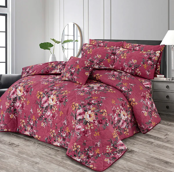 PINK M.Z COTTON COMFORTER SET-7PCS