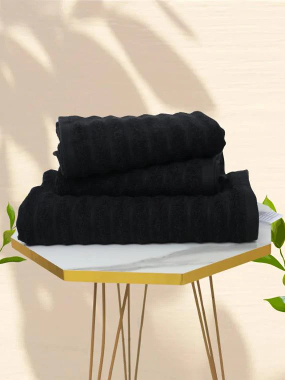 Premium Dark Gray Cotton Towels Set | Pack of 5 - Image 5