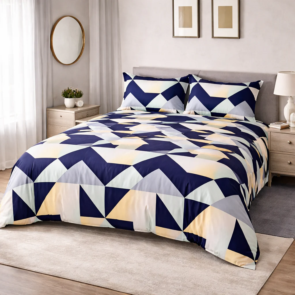 PRINTED PURE COTTON BEDSHEET ASH-40113