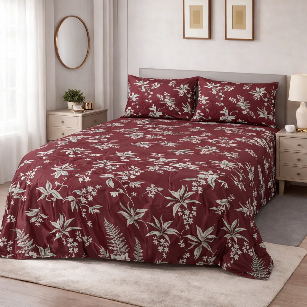PRINTED PURE COTTON BEDSHEET ASH-40120