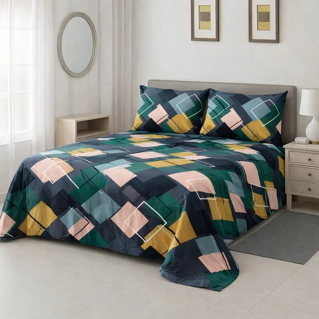 PRINTED PURE COTTON BEDSHEET ASH-5104