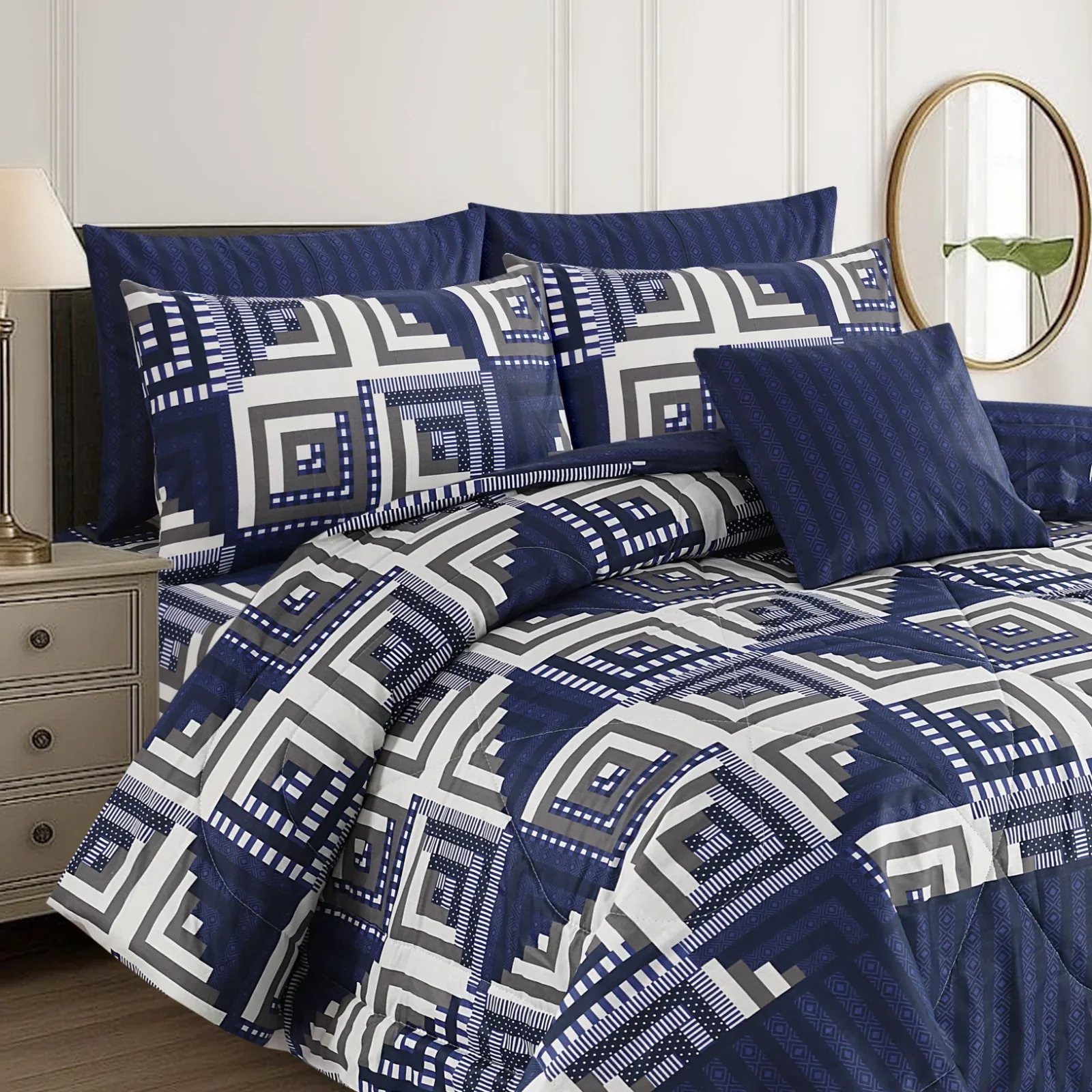 SIGNATURE AUSTIN COTTON COMFORTER SET-7PCS - Image 2