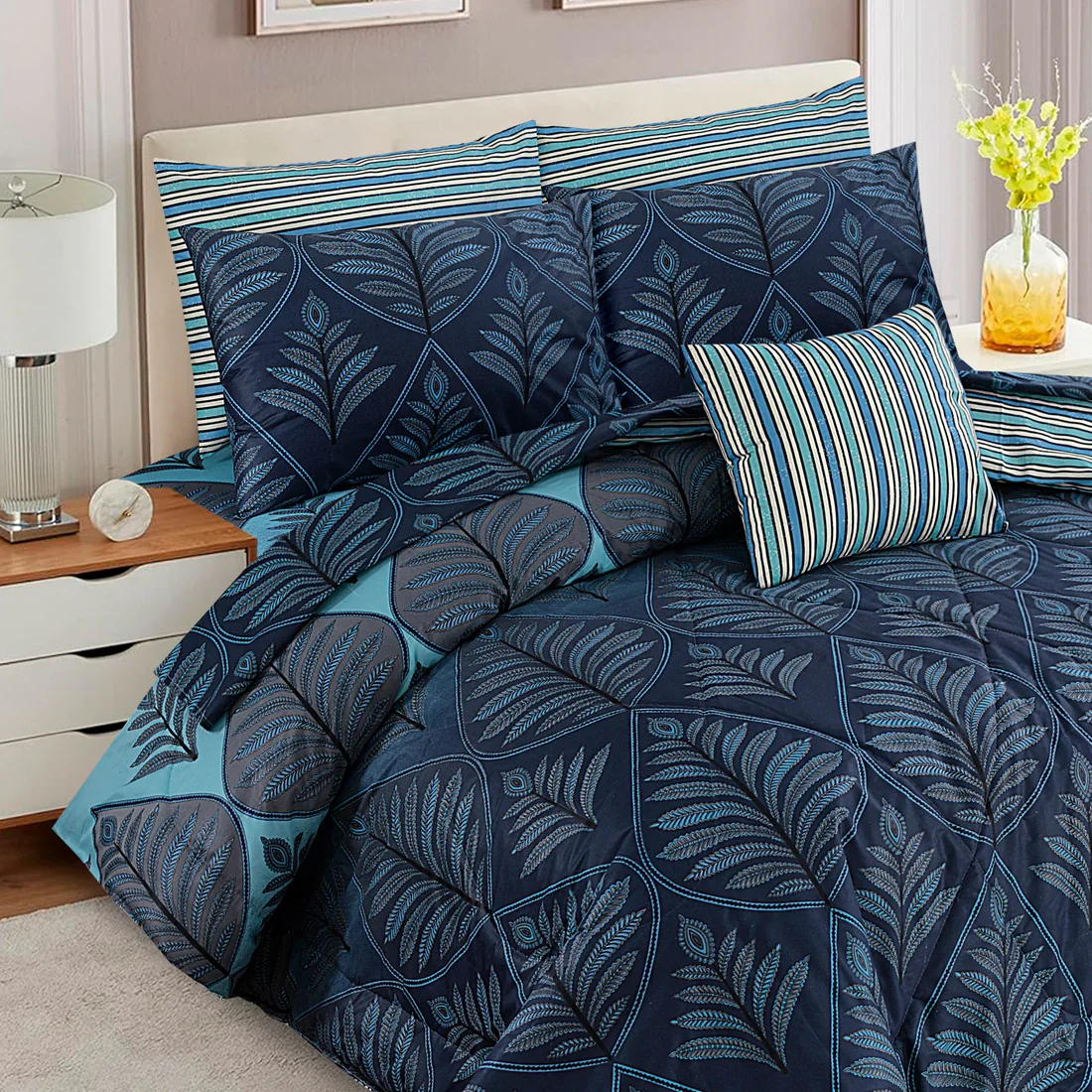 SIGNATURE PAN COTTON COMFORTER SET-7PCS - Image 2