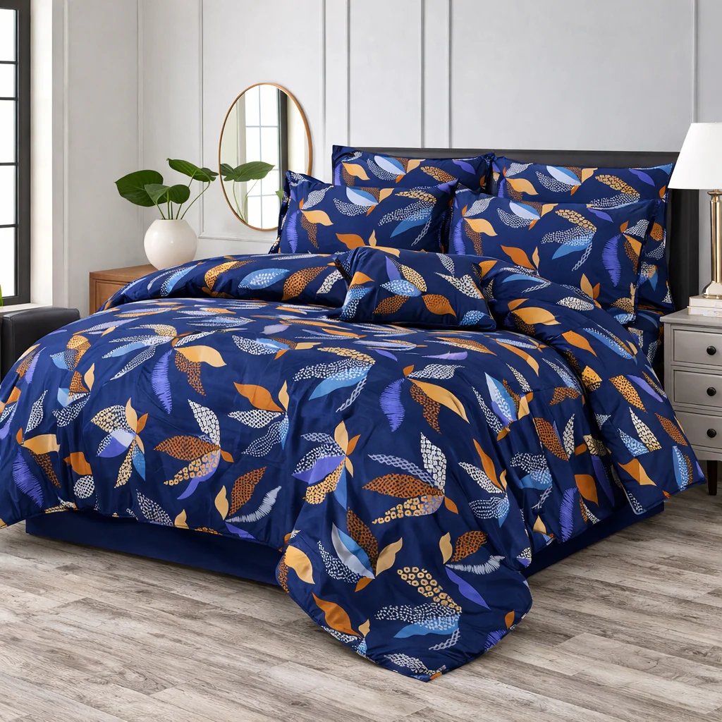 SIGNATURE GREEN LINE  COTTON COMFORTER SET-7PCS