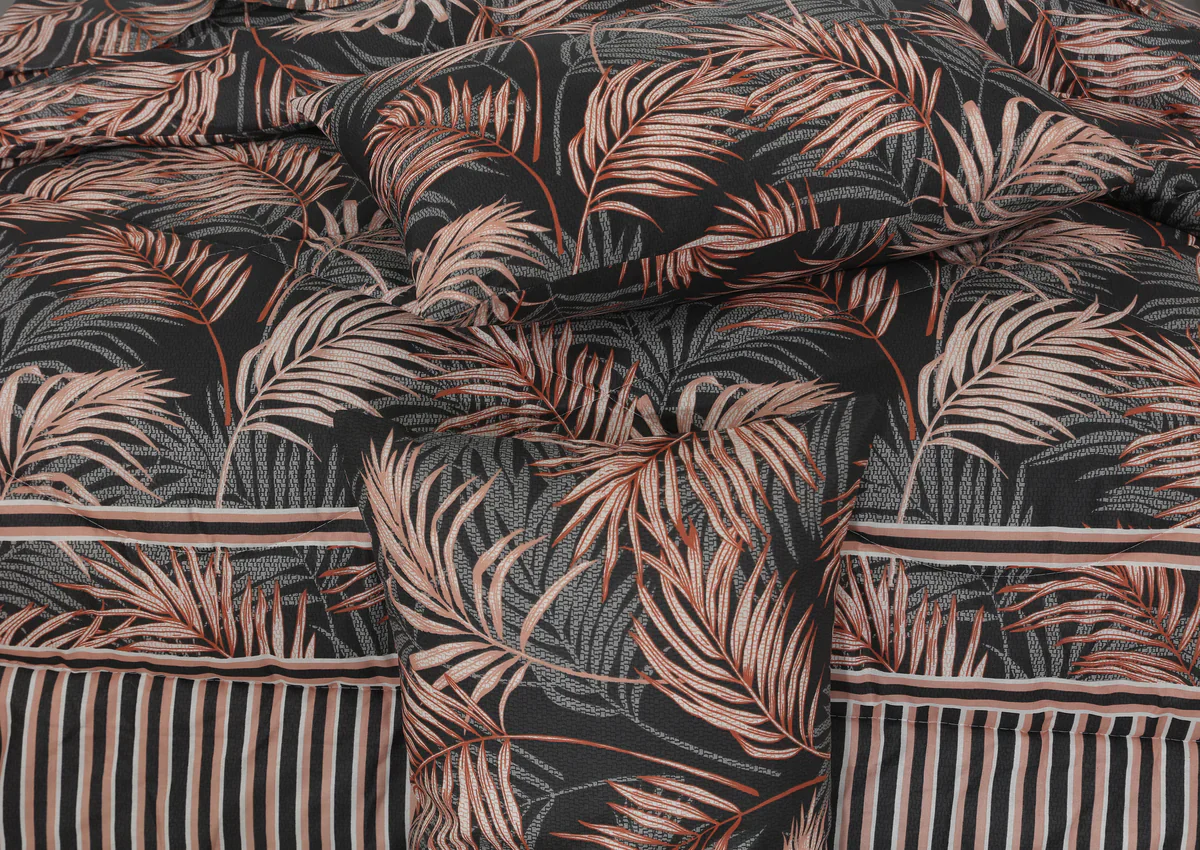 SIGNATURE M.Z LEAF 2 COTTON COMFORTER SET-7PCS - Image 2