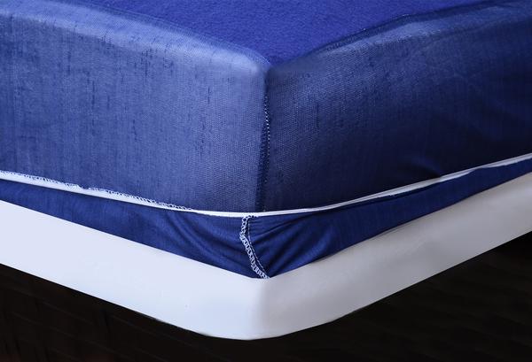 Terry Waterproof Mattress Protector - Blue - Image 3