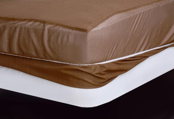 Terry Waterproof Mattress Protector - Brown - Image 3