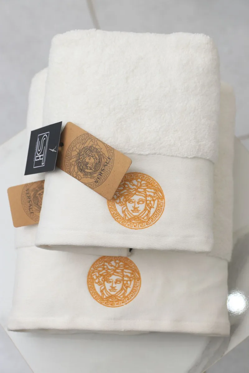 Versace Pure Cotton Bath Towel Set – Export Quality (2-Pcs) - Image 4