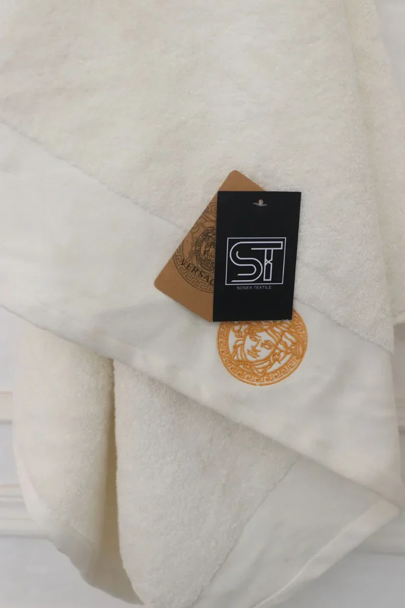 Versace Pure Cotton Bath Towel Set – Export Quality (2-Pcs) - Image 5