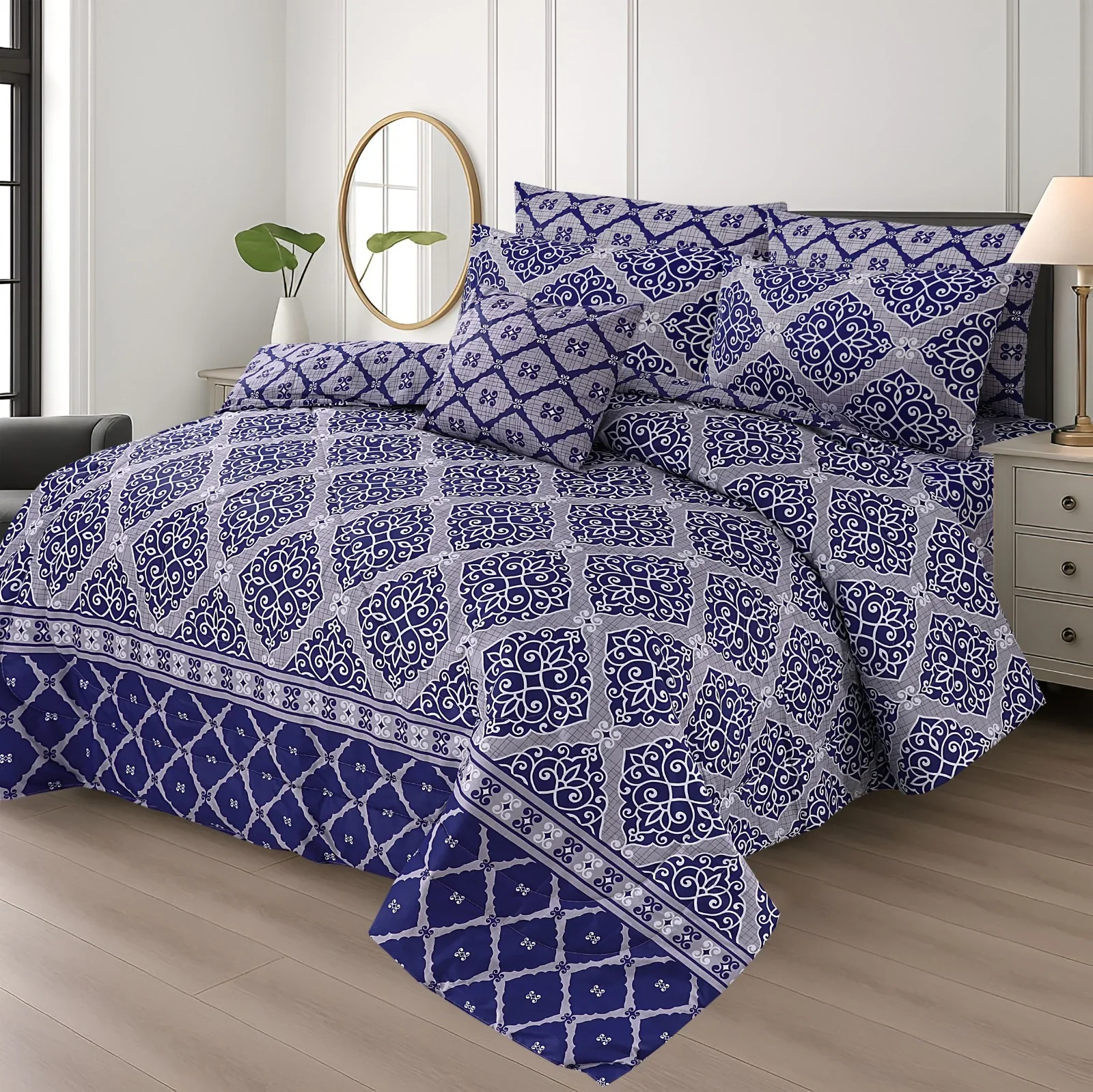 Winter Quilt/Razai Set SH-40 (Heavy polyester Filling)