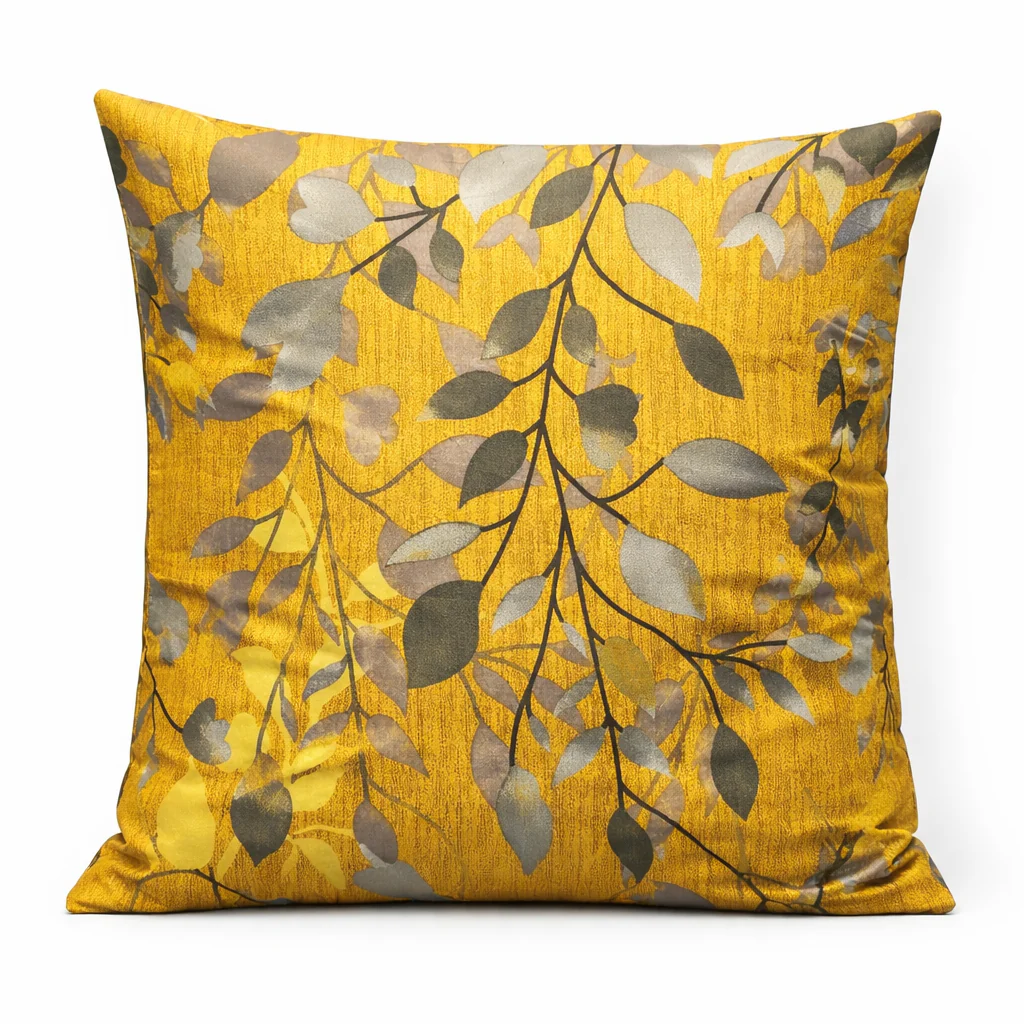 YELLOW TENNI CUSHION COVERS-PACK OF 2